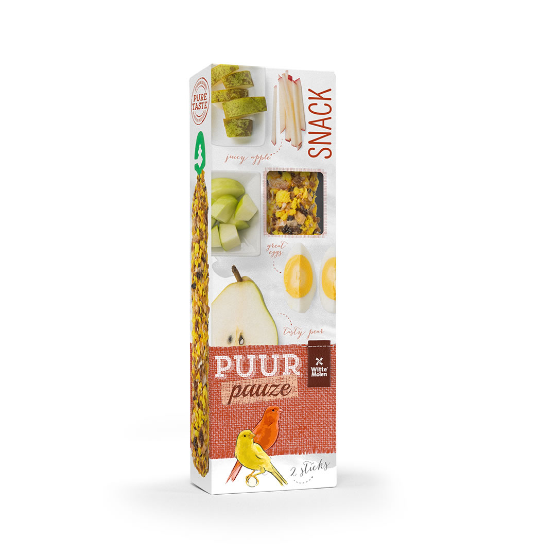 Puur pauze sticks kanarie appel & peer 60 gr